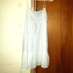 White Faded Glory Eyelet Sun Dress, Girls XL (14-16)